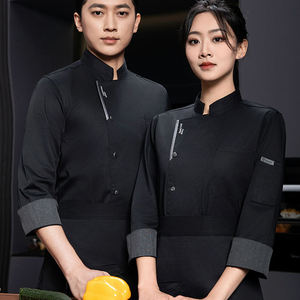 <span class=keywords><strong>Hotel</strong></span> Chef uniformes <span class=keywords><strong>de</strong></span> manga larga <span class=keywords><strong>Hotel</strong></span> Catering <span class=keywords><strong>ropa</strong></span> hornear restaurante occidental transpirable cocina Chef uniforme - Product Image 2