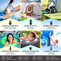 Pompe à air électrique sans fil rechargeable 12000 mAh pour planche à pagaie SUP avec affichage numérique, idéale pour kayak, tente et pneu de voiture