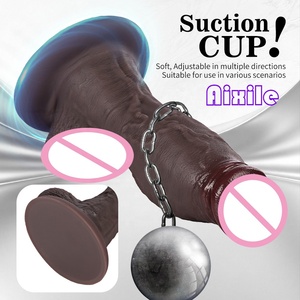 Dildo réaliste avec boules, stimulation du point G, jouet sexuel pour adultes pour femmes et couples, jeu anal, jouet sexuel en silicone avec ventouse, pénis - Product Image 4