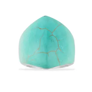 Factory cheap price vintage 925 sterling silver ring big turquoise stone for men women