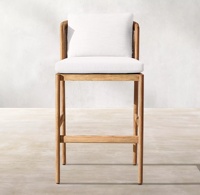 Meubles de bar en teck Table basse au design moderne Ensemble de bar haut mobilier d'extérieur