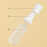 Flacon de lotion en plastique PET givré, nouveau style, 100 ml, 120 ml, flacon pulvérisateur hydratant, flacon de lotion pour soins de la peau, flacon pulvérisateur à fine brume