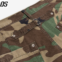 Shorts cargo plissés pour hommes, coupe ample, longueur genou, camouflage, Ripstop, style Diptych Jorts