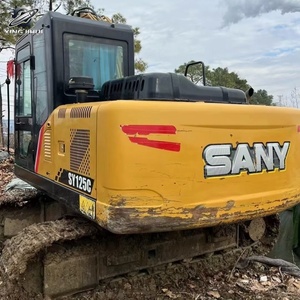 Excavadora de cadenas Sany SY125C usada, excavadora hidráulica de 12.5 toneladas, precio económico para trabajos de construcción e ingeniería - Product Image 2