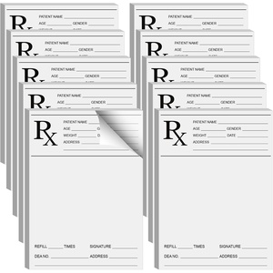 Bloc de Prescripciones para Médico y Farmacéutico, Bloc de Notas Rx, Papel de Prescripción Médica por Bloc, Notas para Farmacéuticos, Regalo para Oficina - Product Image 1