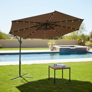 Parasol solaire d'été pour extérieur, jardin, patio, plage, LED étanche, résistant, 2m, 2,5m, 3m - Product Image 4