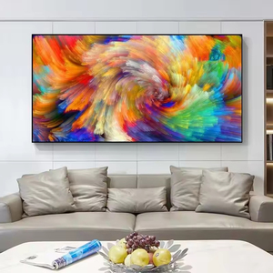 Decoración moderna de lujo para sala de estar, pintura al óleo de arcoíris abstracta, <span class=keywords><strong>lienzo</strong></span>, arte de <span class=keywords><strong>pared</strong></span> para sofá, <span class=keywords><strong>pared</strong></span> de fondo - Product Image 2