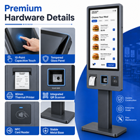 Terminal de Kiosco de Autoservicio OEM Personalizado con Pantalla Táctil, Sistema POS, Pago con Tarjeta QR NFC, Intel Core I5, Windows, Tipo Piso