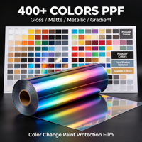 Film de protection automobile en TPU couleur métallique liquide haute brillance, film de protection de peinture automobile auto-réparant avec nano-revêtement, disponible en version OEM