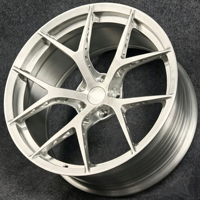 Nouvelles jantes monobloc en alliage d'aluminium forgé, finition argent brossé, concave profond, 17-22 pouces, 5x112/114.3/120 PCD, personnalisables
