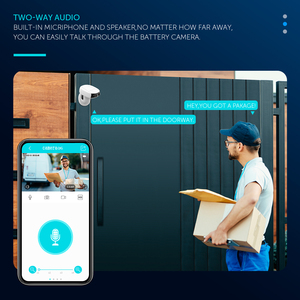 Cámara IP DE SEGURIDAD PTZ inalámbrica con batería W001 6400mAh con alarma de movimiento PIR de grabación 1080P - Product Image 4