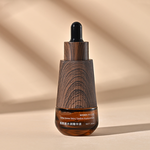 Gotero de vidrio de esencia de grano de madera de lujo Envase cosmético 1oz 30ml Tapón de rosca Cuidado DE LA PIEL Aceites esenciales Botellas de vidrio - Product Image 3