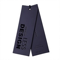 Étiquettes suspendues en papier gaufré personnalisées, étiquettes à cordon double couche, étiquettes de vêtements avec logo pour vêtements, sacs, chaussures