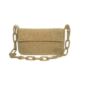 Sacs à main pour femmes en perles de mode estivale de luxe, faits à la main, tissés, broderie artisanale, sacs bandoulière avec fermeture à chaîne, OEM ODM en gros - Product Image 1