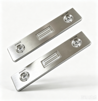 Façade d'amplificateur Hi-Fi en aluminium brossé personnalisée avec trous pour boutons de puissance et de volume, marquage laser, panneau de commande audio