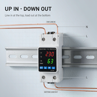 Régulateur de tension automatique réglable, simple, 4 kVA, efficacité 99 %, protection de tension, 1-63 A, affichage LED, rail DIN 35 mm, CA 2 pôles