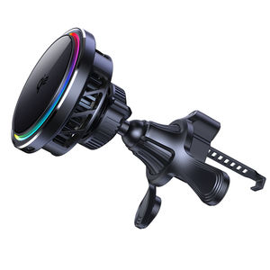 <span class=keywords><strong>Chargeur</strong></span> de voiture sans fil 15W, support magnétique pour voiture, <span class=keywords><strong>chargeur</strong></span> LED RGB avec refroidissement par glace pour iPhone, support de téléphone pour voiture sans fil - Product Image 3