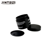 Pot cosmétique rond en PP noir mat avec couvercle pour beurre corporel et crème contour des yeux – 10g, 20g, 30g, 50g, 100g, 150g, 200g, 250g