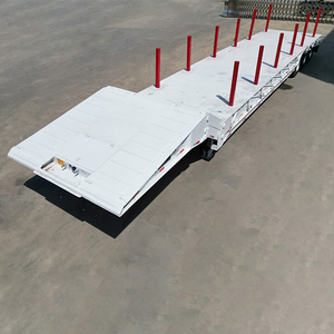 Semi-<span class=keywords><strong>remorque</strong></span> surbaissée pliable 60 tonnes à 3 essieux avec montants détachables, pour le transport <span class=keywords><strong>de</strong></span> pelles excavatrices à chargement frontal, usage intensif LUYI - Product Image 6