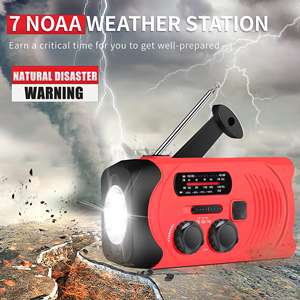 Radio d'urgence <span class=keywords><strong>2000</strong></span> mAh avec lumières, radio solaire portable rechargeable AM/FM pour voyages en extérieur avec lampe de poche - Product Image 4