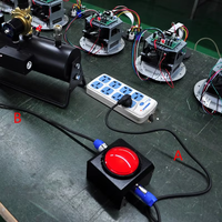 Interrupteur d'alarme incendie d'urgence réinitialisable à bouton-poussoir avec télécommande et lumière multicolore, vente en gros d'usine, AC 110-220V