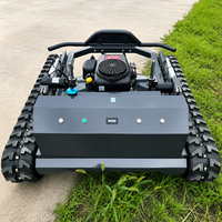 Mesin Pemotong Rumput Crawler 900mm dengan Remote Control, 16HP Bensin, Pemotong Semak untuk Rumput Tinggi, Perawatan Kebun, Kebun Buah, dan Lereng Bukit