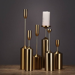 Vaisselle Décoratif Bougeoir Or Brillant Finition Chandelier Chambre Table Décor À La Maison Chandeliers Titulaire - Product Image 1