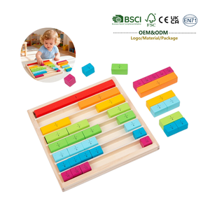 Jouets Montessori JET, tiges décimales et tiges de fractions pour l'apprentissage des mathématiques, jouets éducatifs adaptés à la maternelle - Product Image 1