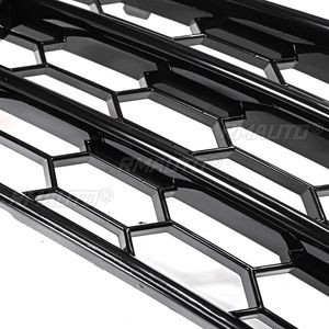 2 pièces de feux antibrouillard avant pour Audi A3 8P S-Line 2009-2012, grille de phare, grille de protection, maille chromée argentée, noir brillant - Product Image 5