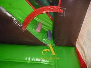 Château gonflable de palmier gonflable combiné de <span class=keywords><strong>cabane</strong></span> de Tiki d'arrière-cour avec la maison gonflable tropicale de rebond de toboggan - Product Image 3