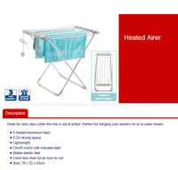 Chaud 	 Séchoir à linge pliable 100W 8 barres de séchage 6 barres de chauffage Séchoir à linge chauffant pour usage domestique