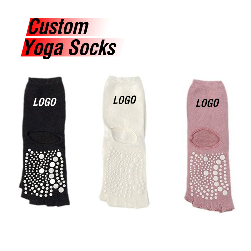 Breathable Mesh Custom Grip Toe Socks for Women Pilates Enthusiasts Non Skid Sole Custom Logo Open-Toed Heels Yoga Socks