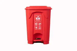 Bote de basura de plástico con pedal, contenedor de residuos de 20L, 30l, 50L, 80L, para cocina y oficina, venta al por mayor