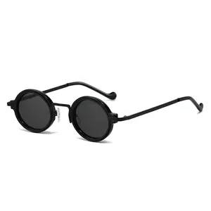 Tondo di moda classica design retrò stile vintage piccola lente a buon mercato di alta qualità in metallo occhiali da sole punk per la vendita