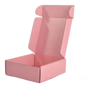 Boîtes d'expédition en <span class=keywords><strong>carton</strong></span> brillant avec logo personnalisé, boîte de courrier rose, emballage en <span class=keywords><strong>carton</strong></span> ondulé - Product Image 4