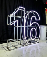 Lettres lumineuses néon RGB 3D pliables - Enseigne LED illuminée pliable pour événements