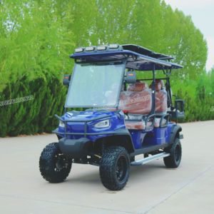 Voiturette de golf électrique <span class=keywords><strong>6</strong></span> places, personnalisée au Royaume-Uni, avec batterie au plomb sans entretien, moteur 5-7,5 kW, autonomie 70-90 km, en promotion - Product Image 2