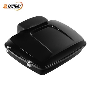 Nueva Bolsa Trasera para Motocicleta, Color Negro Brillante, Tamaño <span class=keywords><strong>Chopper</strong></span> de 10.7 Pulgadas, con <span class=keywords><strong>Respaldo</strong></span>, Compatible con Harley Touring Road Street Glide 2014-2023 - Product Image 3