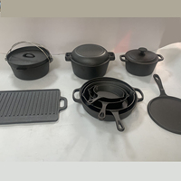 Ensembles d'ustensiles de cuisson antiadhésifs de haute qualité, ensemble de poêles en fonte, marmite à soupe, ustensiles de cuisson, poêle à frire, faitout