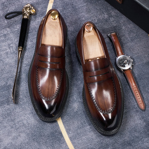 <span class=keywords><strong>Zapatos</strong></span> <span class=keywords><strong>de</strong></span> Cuero Genuino Hechos a Mano 2019-X9 para Hombre, <span class=keywords><strong>Zapatos</strong></span> <span class=keywords><strong>de</strong></span> <span class=keywords><strong>Vestir</strong></span> con Diseño <span class=keywords><strong>de</strong></span> Patrón, <span class=keywords><strong>Zapatos</strong></span> Oxford para Oficina, <span class=keywords><strong>Mocasines</strong></span> Formales para Hombre - Product Image 2