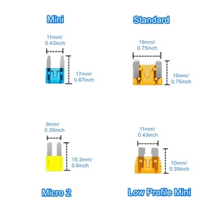 Mini <span class=keywords><strong>12V</strong></span> cầu chì tap add-A-Circuit Adapter Kit cấu hình thấp micro2 Mini ATS cầu chì chủ cho xe ô tô xe tải thuyền làm PVC cách nhiệt - Product Image 4