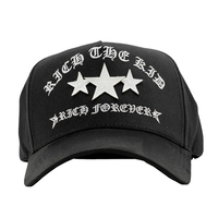 Gorra de Béisbol Deportiva de 5 Paneles de Gamuza con Logo Bordado 3D, Ajustable y con Efecto Desgastado, en Cromo Oro Rosa de Alta Calidad