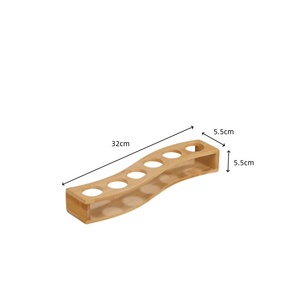 Bandeja de Servicio Moderna de Bambú, Tipo Soporte, Juego de Vasos Pequeños para Whisky, Espresso, Vino, Regalo para el Día del Padre - Product Image 2