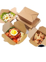 Emballage de fast-food jetable personnalisé Pépites de poulet frites et hamburger à emporter de boîtes en papier