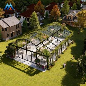 Tente de réception de luxe transparente noire pour événements extérieurs, chapiteau <span class=keywords><strong>orangerie</strong></span>, tentes atrium pour événements - Product Image 2