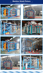 Machine de fabrication de boîtes en mousse EPS à économie d'énergie avec commande PLC, moteur/pompe |   Moulage de forme personnalisable pour l'emballage des fruits et des fruits de mer - Product Image 3