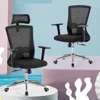 Ergonomischer Bürostuhl Mesh Stuhl mit Kopfstütze Executive Bürostuhl
