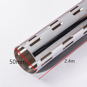 [Msmx] Chrome tủ quần áo đường sắt treo quần áo ống hỗ trợ chủ tủ quần áo ống tròn - Product Image 3