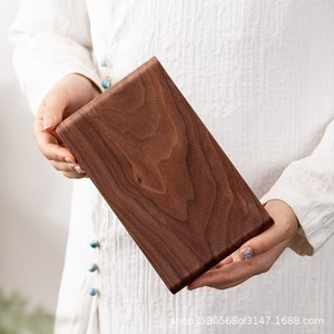 One Stopper Walnut Wood <b>Tea</b> <b>Tray</b> Rectangular Polished For Dry Brewing Household Hotel Use - Product Image 1