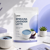 WELLBODY Marque Privée Spiruline Lavande Latte en Poudre à Base Végétale Antioxydant Naturel Boisson Apaisante Équilibrante Relaxante en Poudre Vente en Gros